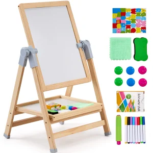 Standing Magnetic Drawing Art Easel with Painting Accessories